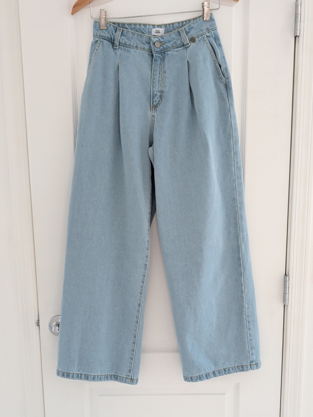 Near New Made in Italy EGG FAMILY Wide Leg Palazzo Jeans High Waist 26 x 28